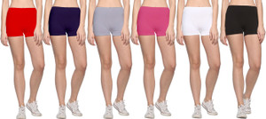 69Gal Solid Men & Women Red, Dark Blue, Pink, Grey, White, Black Compression Shorts
