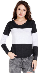 The Dry State Solid Women Round Neck Multicolor T-Shirt