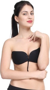 prettycat women stick-on non padded bra(black) 203075