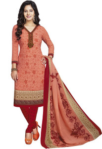 Jevi Prints Synthetic Self Design, Printed Salwar Suit Dupatta Material