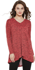 Miss Chase Casual Full Sleeve Solid Women's Pink Top