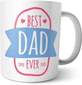 me&you gifts on father's day for father; best dad ever (iduplicate21) printed ceramic mug(325 ml)