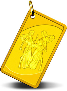 MMTC-PAMP India Pvt Ltd Rasi series – Gemini, 24K (999.9) purity, 2.58 gm Gold pendant 24 (9999) Yellow Gold Pendant