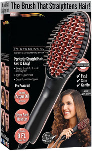 VibeX ™ MiroPure 2 in 1 Ionic Hair Straightener Brush with Heat Resistant Glove and Temperature Lock Function Straightening Comb™ - Type-029 Hair Straightener