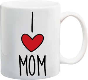 me&you gift for mother mum on mother's day anniversary birthday; i love mom (iduplicate07) printed ceramic mug(325 ml)