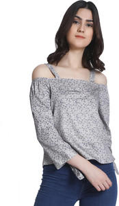Raaika Party 3/4th Sleeve Printed Women Multicolor Top