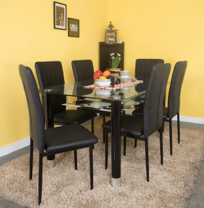 Woodness Glass 6 Seater Dining Set