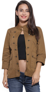 People 3/4th Sleeve Solid Women Jacket
