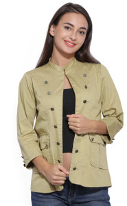 People 3/4th Sleeve Solid Women Jacket