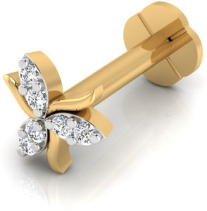 IskiUski Ravaz Nose Screw 18kt Swarovski Crystal Yellow Gold Stud