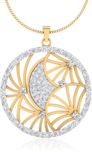 IskiUski Flourishing Yin Yang Pendant 18kt Swarovski Crystal Yellow Gold Pendant