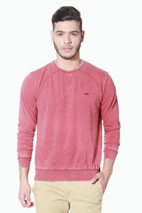 People Full Sleeve Solid Men Sweatshirt