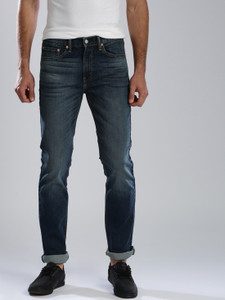 levi's slim men's dark blue jeans
