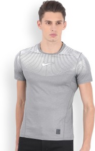 nike geometric print men round neck grey t-shirt 744282-091CARBON HEATHER/CARBO