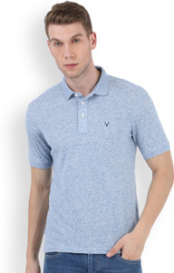 Allen Solly Solid Men Polo Neck Blue T 