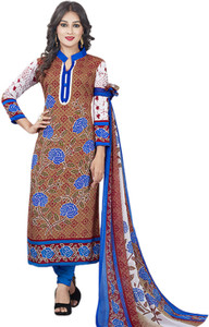 DRAPES Crepe Printed Salwar Suit Dupatta Material