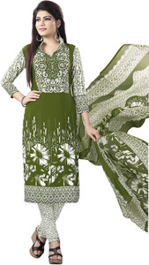 DRAPES Crepe Printed Salwar Suit Dupatta Material