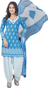 Drapes Crepe Printed Salwar Suit Dupatta Material