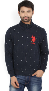 U.S. Polo Assn. Full Sleeve Self Design Men's Sweatshirt