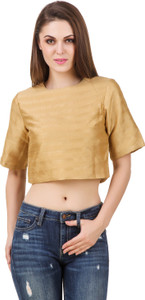 ALLINN Casual Short Sleeve Solid Women's Beige Top