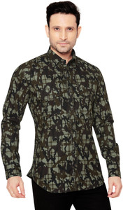 GlobalRang Men's Military Camouflage Casual Multicolor Shirt