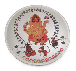 Taraash Multicolor Lord Ganesha S 999 50 g Silver Coin