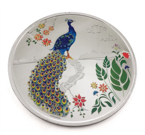 Taraash Premium Colorful Peacock S 999 50 g Silver Coin