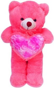 ATTRACTIVE 3 Feet Pink Teddy Bear with Heart Soft toys - 90 cm  - 90 cm