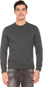 Flying Machine Full Sleeve Solid Men Sweatshirt