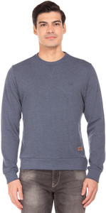 Flying Machine Full Sleeve Solid Men Sweatshirt