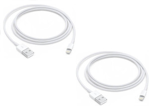 ROQ Set of 2x 100 % Original For Iphone 5,5s,6,6 Plus,7,7 Plus Lightning 8 Pin to USB High Speed Sync & Charge Cable