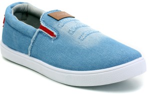 sparx 310 canvas shoes for men(white, blue)