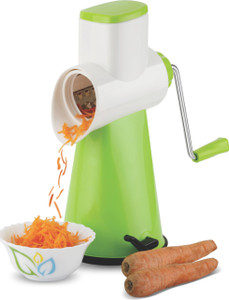 super classic 3 in 1 Rotary Vegetable Cutter, Shredder, Grater & Slicer Dicer (Green) Chopper
