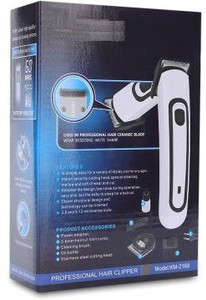 Wonder World ™ KM - 2169 Hair Clippers For Men Trimmer Haircut Kit Ceramic Blade Rechargeable Cordless Trimmer