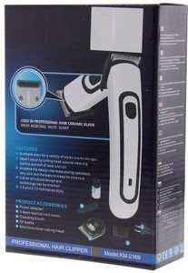 Wonder World ™ KM - 2169 Wet or Dry Shave with Precision Ground Trimmer Blade Cordless Trimmer