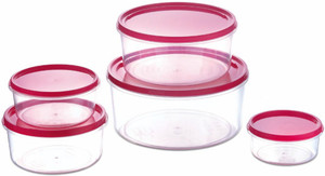 Polyset Keeper Container Set - 3200 ml, 1800 ml, 1050 ml, 650 ml, 375 ml Plastic Grocery Container