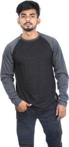 Roden Solid Men's Round Neck Black, Black T-Shirt