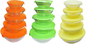 M Megalite Premium high quality decorative gifting and multipurpose MULTICOLOR Glass Bowl Set
