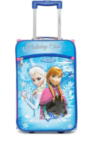 Gamme Disney Frozen Kids Soft Blue Trolley Bag Cabin Luggage - 17 inch