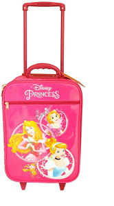 Gamme Disney Princess Kids Soft Pink Trolley Bag Cabin Luggage - 18 inch