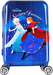 Gamme Disney Frozen Navy Blue Expandable Kids Trolley Bag Cabin Luggage - 20 inch