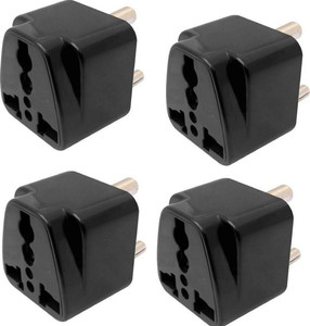 Brand one 3 pin travel universal multi plug adaptor (pack of 4) 6 A Three Pin Socket