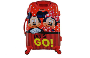 Gamme Disney Mickey & Minnie Red Kids Travel Trolley Suitcase Bag Cabin Luggage - 20 inch