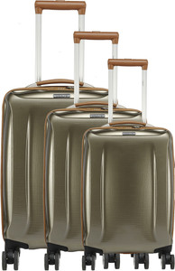 Tamo Holiday Road 3 Piece Set Luggage Champagne Gold Color 20 Inch, 24 Inch & 28 Inch Check-in Luggage - 28 inch
