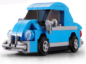 Emob Decool 2223 74Pcs Racing Pacemaker Mini wagon Beetle Car Block Construction Toy With Pullback Action Illustration