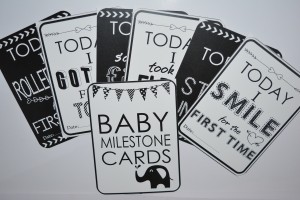 syga set of 27 baby milestone cards, baby shower gift, newborn gift, baby photo props, baby monthly card, monochrome baby gift, new baby card game greeting card(multicolor, pack of 27)