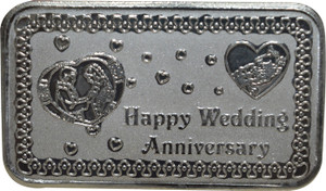 Kataria Jewellers Happy Wedding Anniversary S 999 10 g Silver Coin