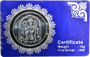 Kataria Jewellers Venkateswara Tirupati Balaji S 999 10 g Silver Coin
