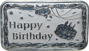 Kataria Jewellers Happy Birthday S 999 10 g Silver Coin