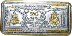 Kataria Jewellers Lakshmi Ganesha S 999 20 g Silver Bar